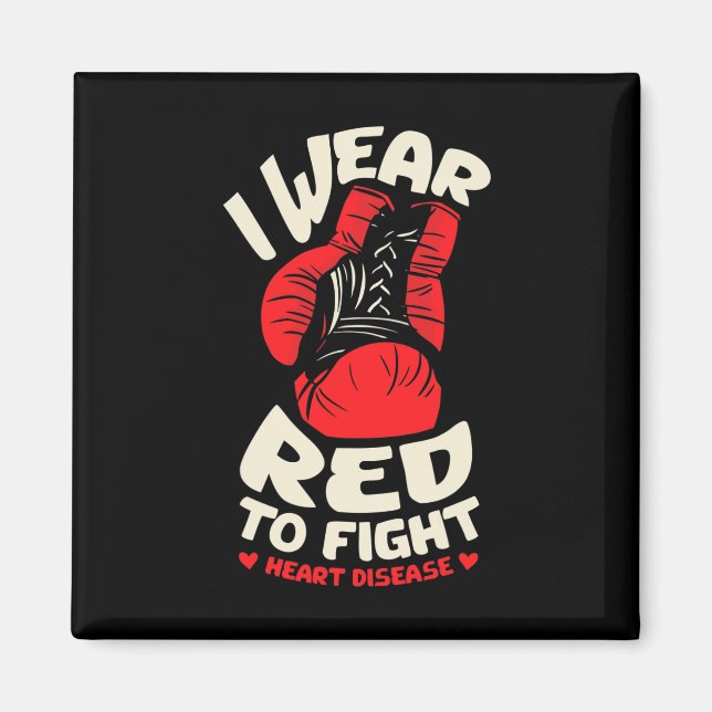 Aimant Je Porte Du Rouge Pour Lutter Contre Une Maladie C (Devant)
