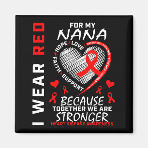 Aimant Je porte du rouge pour ma Nana sensibilisation à l