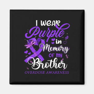 Aimant Je Porte Du Violet En Mémoire Pour Mon Frère Surdo