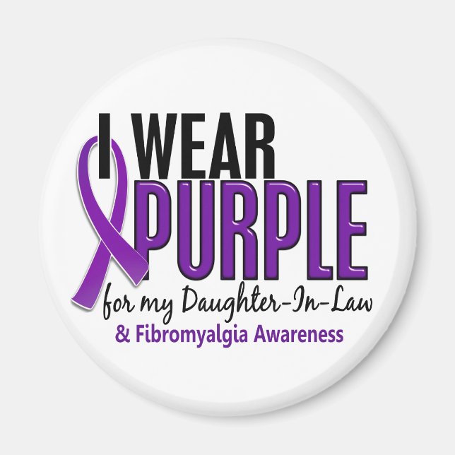 Aimant Je Porte Du Violet Pour La Fibromyalgie De La Fill (Devant)