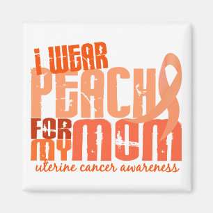 Aimant Je porte la pêche pour mon Cancer utérin de la