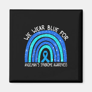 Aimant Je porte le bleu pour le syndrome d'Angelman Blue