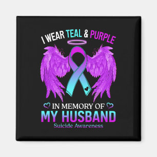 Aimant Je Porte Le Purple Turquoise En Mémoire Du Suicide