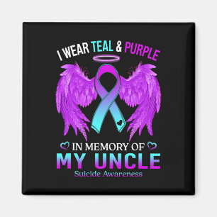 Aimant Je Porte Le Purple Turquoise En Mémoire Du Suicide