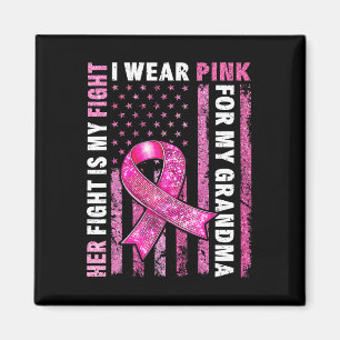 Aimant Je Porte Le Rose Pour Ma Grand-Mère Sensibilisatio