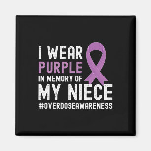 Aimant Je Porte Le Violet En Mémoire De Ma Nièce Surdose