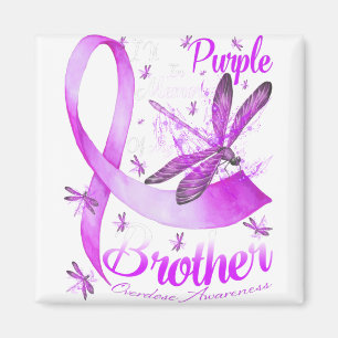 Aimant Je Porte Le Violet En Mémoire De Mon Frère Dragonf