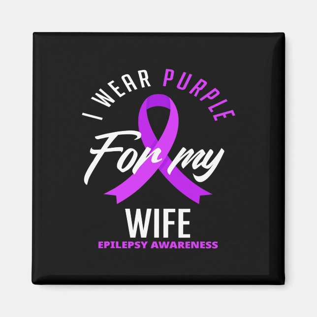 Aimant Je Porte Le Violet Pour Ma Femme Conscience De L'É (Devant)