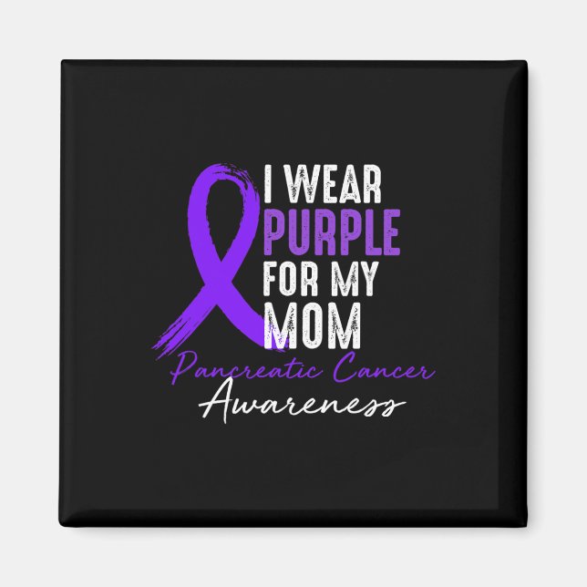 Aimant Je Porte Le Violet Pour Ma Mère Sensibilisation Au (Devant)