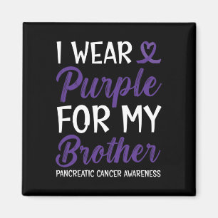 Aimant Je Porte Le Violet Pour Mon Frère Cancer Pancréati