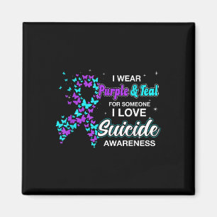 Aimant Je Porte Le Violet Turquoise Pour Quelqu'Un Que J'