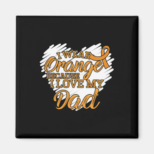 Aimant Je porte l'orange parce que j'aime mon père pour l