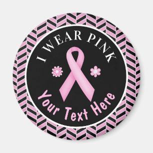Aimant Je Porte Pink Breast Cancer Sensibilisation Herrin