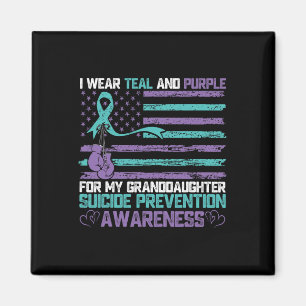 Aimant Je Porte Turquoise Et Violet Pour Ma Petite-Fille