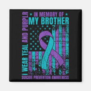 Aimant Je Porte Turquoise Et Violet Pour Mon Frère Suicid