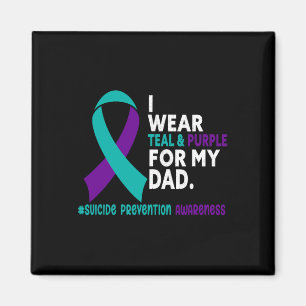 Aimant Je Porte Turquoise Et Violet Pour Mon Papa Suicide