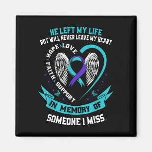 Aimant Je Porte Turquoise Et Violet Pour Quelqu'Un Qui Me