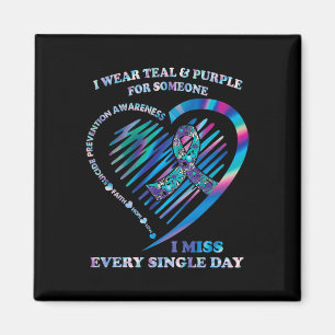 Aimant Je Porte Turquoise Et Violette Prévention Du Suici
