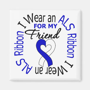 Aimant Je porte un ruban de SAL pour mon ami