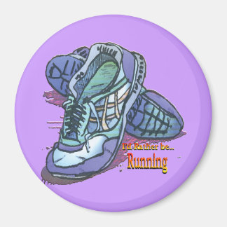 Aimant Je préfère courir _ Basket