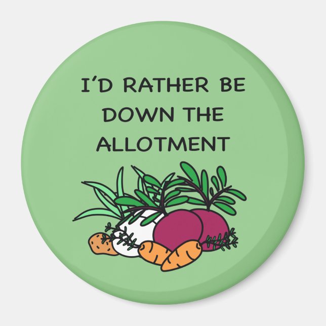 Aimant Je préférerais être à bas l'allocation Gardener GY (Devant)