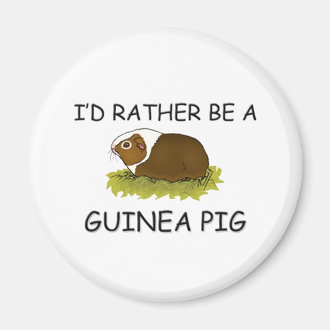 Aimant Je Préférerais Être Un Cochon De Guinée (Devant)