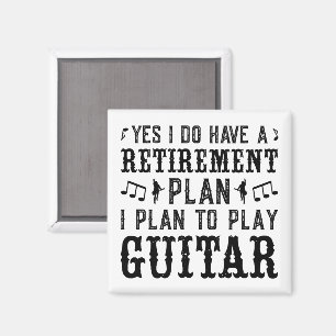 Aimant Je Prévois Jouer Guitare Plan De Retraite Drôle Di