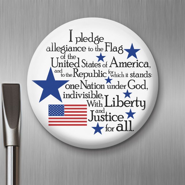 Aimant Je promets l'allégeance au drapeau de l'Union (Magnet)