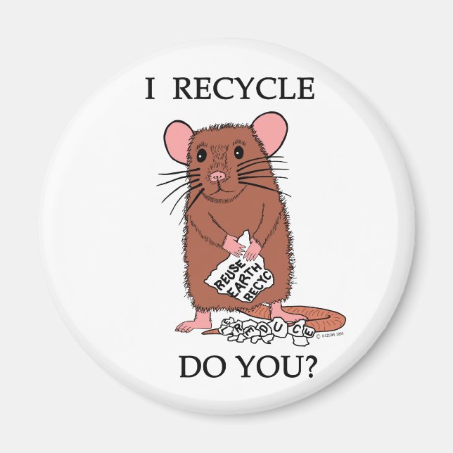 Aimant Je Recycle, N'Est-Ce Pas ? (Devant)