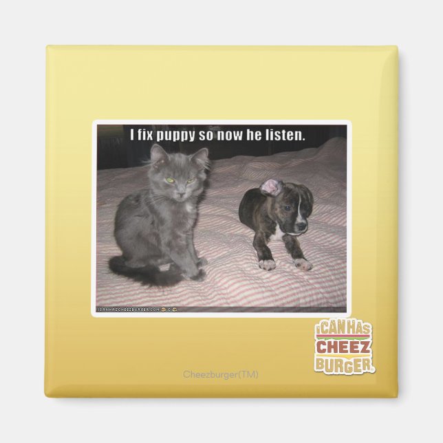 Aimant Je répare le chiot (Devant)