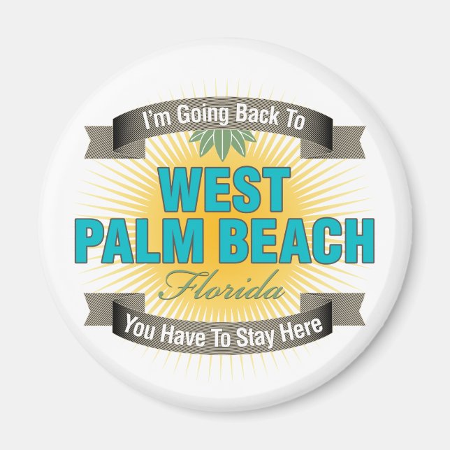 Aimant Je retourne à (West Palm Beach) (Devant)
