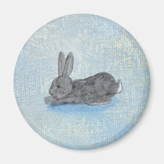 Aimant Je rêve de lapins amusant peinture d'art moderne u
