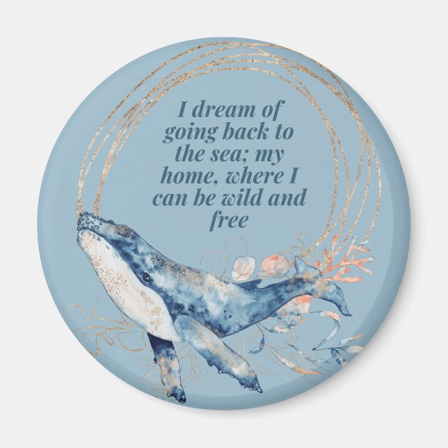 Aimant Je rêve de retourner à la mer (Devant)