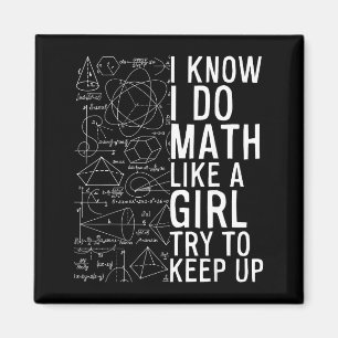 Aimant Je sais que je fais des maths comme une fille essa