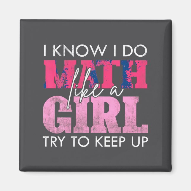 Aimant Je sais que je fais des maths comme une fille essa (Devant)