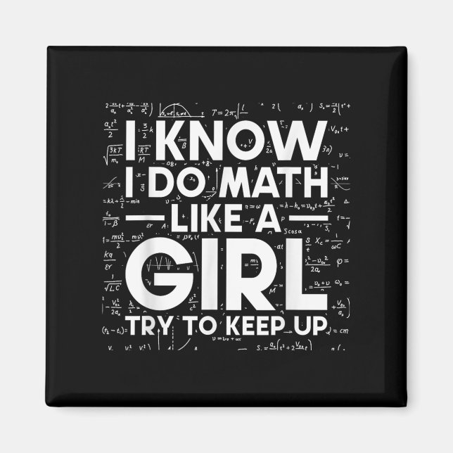 Aimant Je sais que je fais des maths comme une fille essa (Devant)