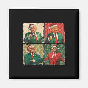 Aimant Je serai à la maison pour Noël Funny Trump Xmas Pè