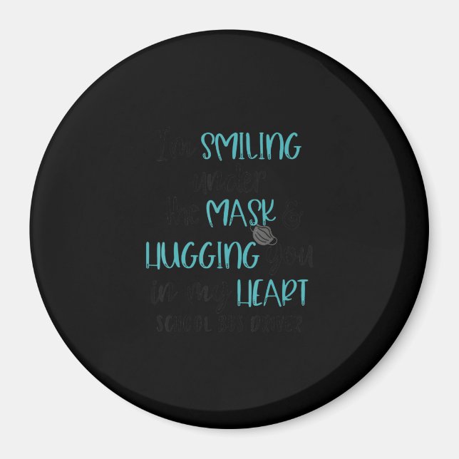 Aimant Je Souriais Sous Le Pilote De Bus De L'École Masqu (Devant)