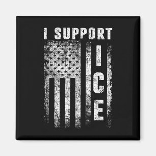 Aimant Je soutiens Ice, les agents de l'immigration Drape