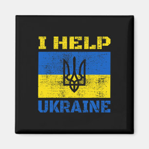 Aimant Je soutiens l'Ukraine Je soutiens l'Ukrainien Je s