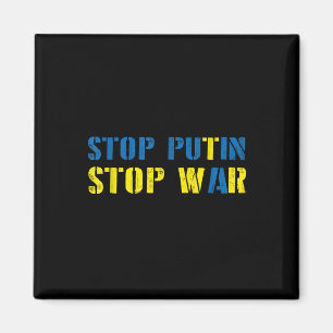 Aimant Je soutiens l'Ukraine pour arrêter Poutine arrêter