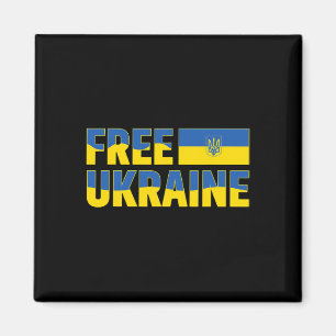 Aimant Je soutiens l'Ukraine Tenir avec l'Ukraine Drapeau