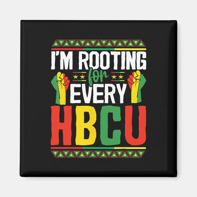 Aimant Je soutiens pour chaque Hbcu Mois d'Histoire Noire (Devant)