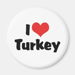 Aimant Je suis amoureux de la dinde Heart Turkey - Amateu