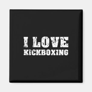 Aimant Je suis amoureux de la salle de sport de kickboxin