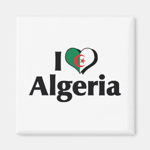 Aimant Je suis amoureux du drapeau de l'Algérie