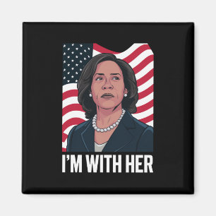 Aimant Je suis avec elle Kamala Vote pour 2024 Président
