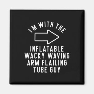 Aimant Je suis avec le bras gonflable de Wacky Waving Fla