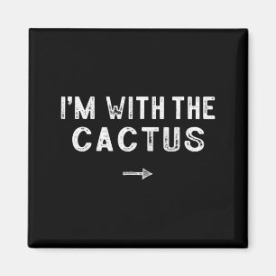 Aimant Je suis avec le costume de cactus correspondant à