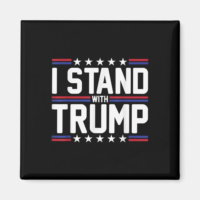 Aimant Je Suis Avec Le Drapeau Américain Trump, Avec Le S (Devant)